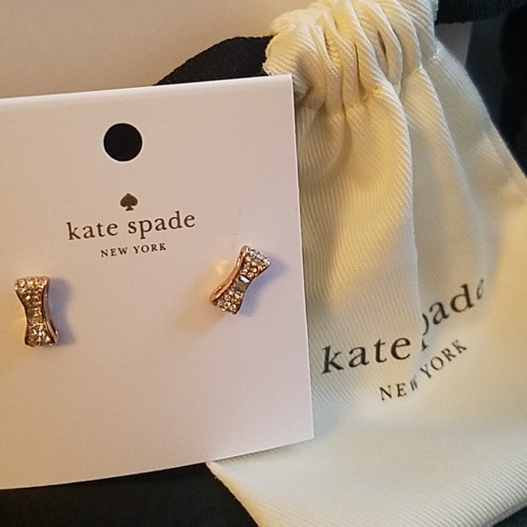 Kate Spade Rose Gold Bow Earrings - Picture 3 of 4
